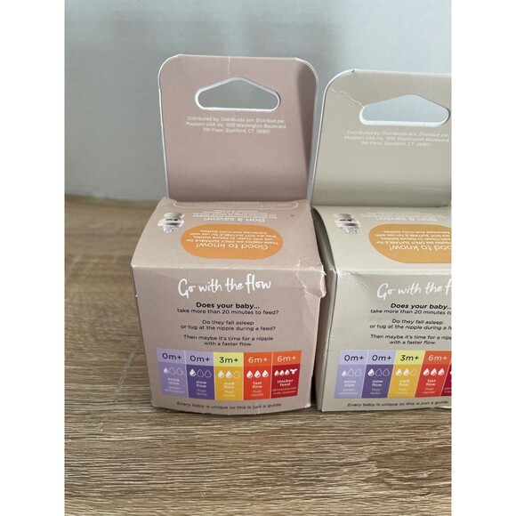 Three Pack of Tommee Tippee Closer to Nature Baby Bottle Nipples 3m+ & 0m+ - Picture 6 of 12